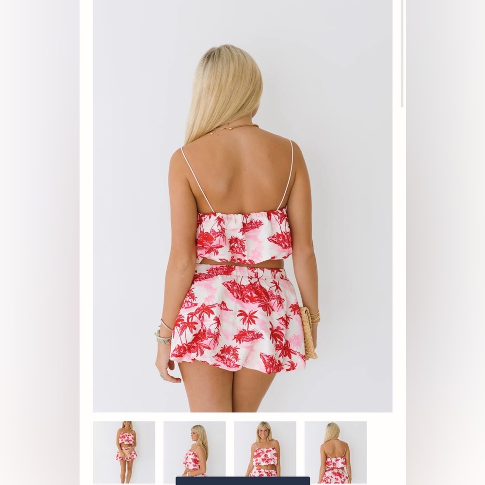 Brand new never worn! Fancy D Boutique!!! Tropical Print Women's Two-Piece Set - Picture 4 of 4